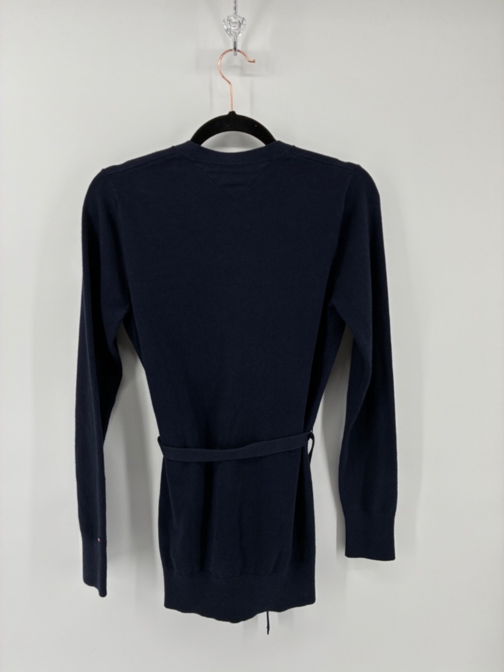 Tommy Hilfiger 4% Cashmere Blend Button Up Cardigan Waist Tie - Picture 7 of 10